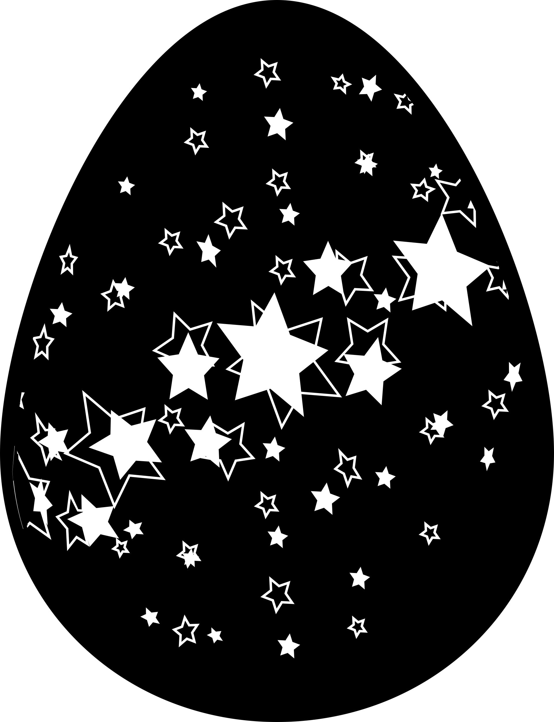Easter Egg Covered By Stars Vinyl Svg File Free Vectors